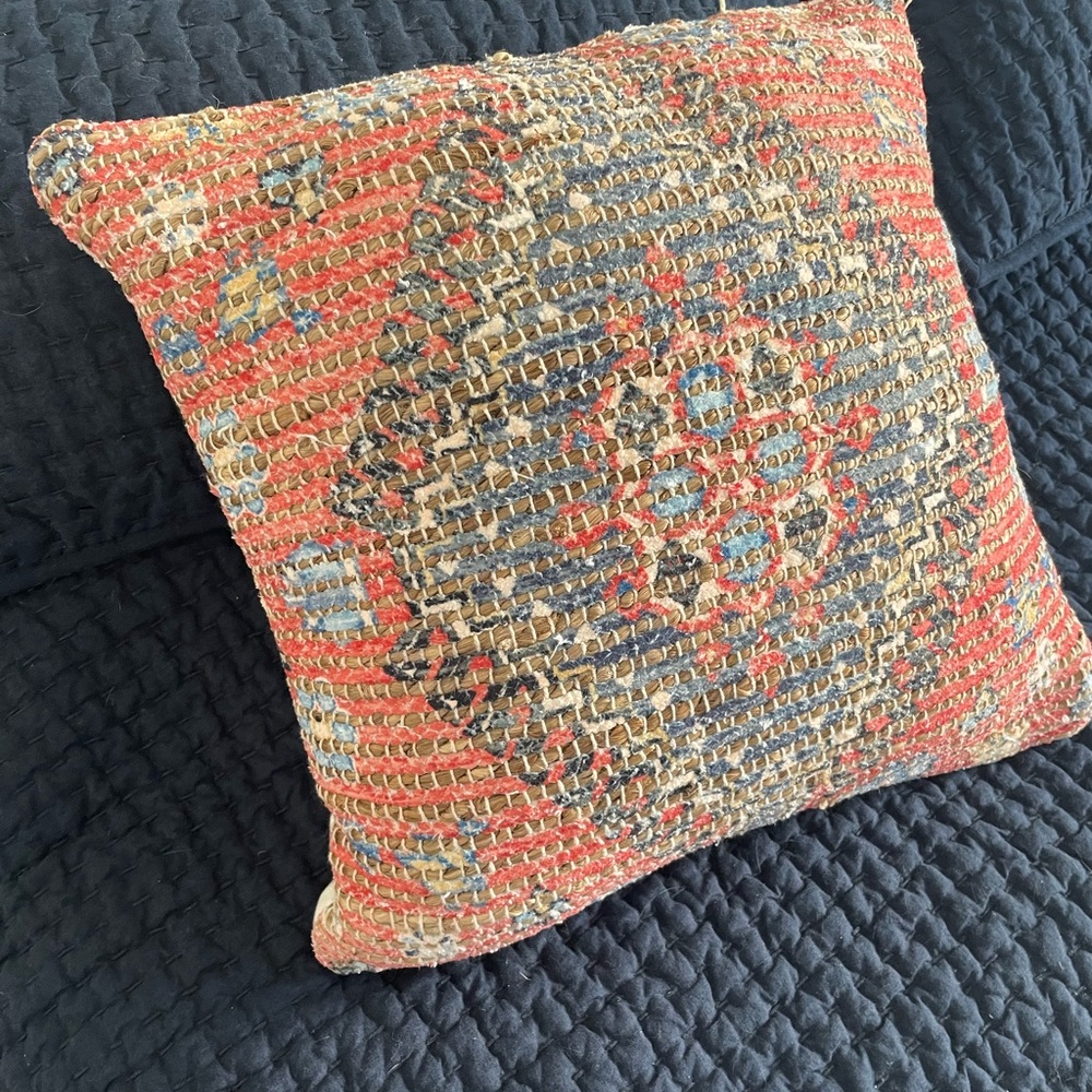 Vince Embroidered Throw Pillow Cover
